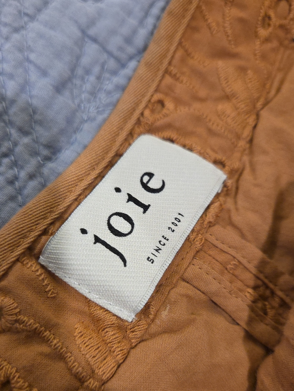 Joie Lawren Cotton Eyelet Utility Shorts - Orange/Indian Tan - Size 8 (EUC) - Picture 2 of 11
